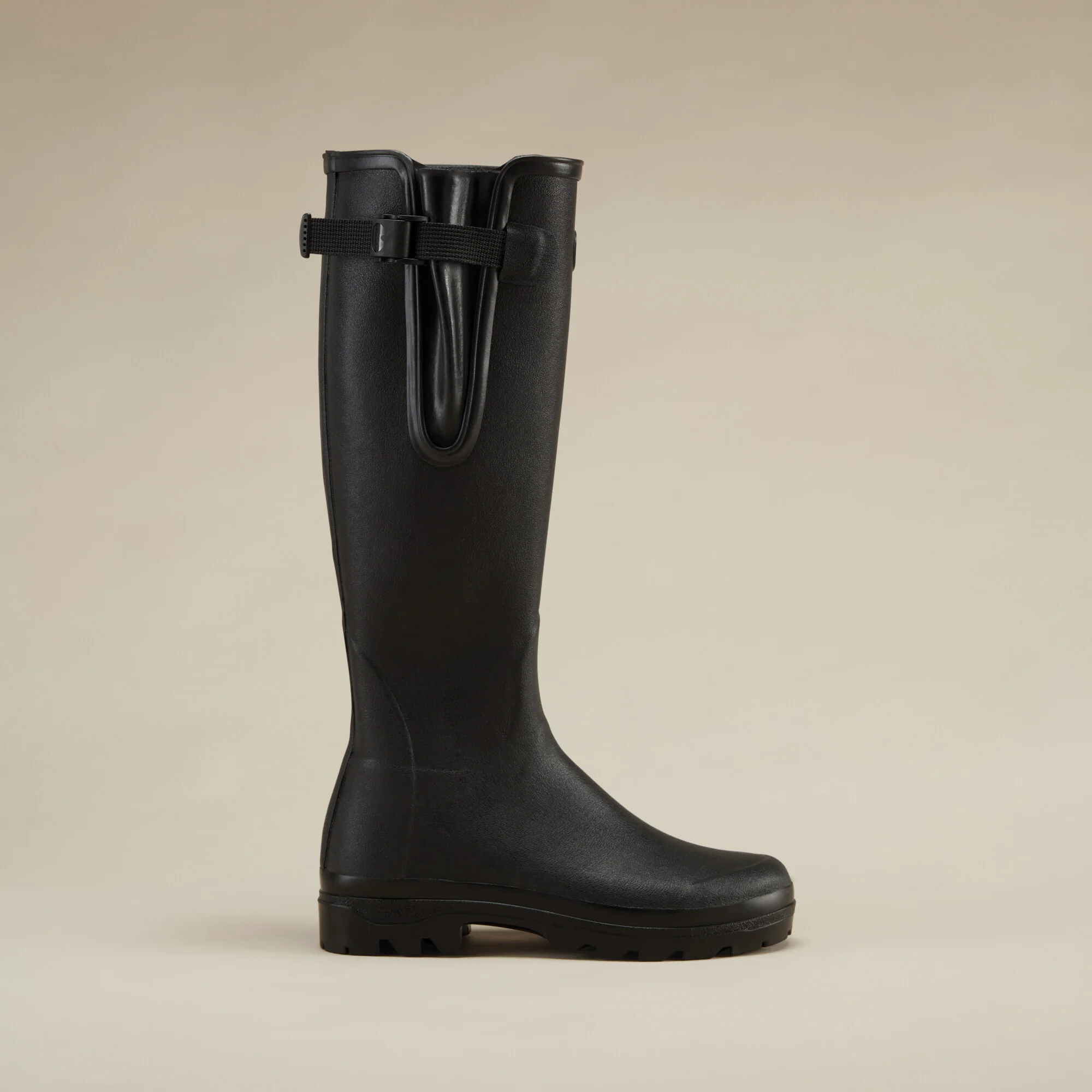 Women's Vierzon Jersey Lined Wellington Boot - Black - Image 9