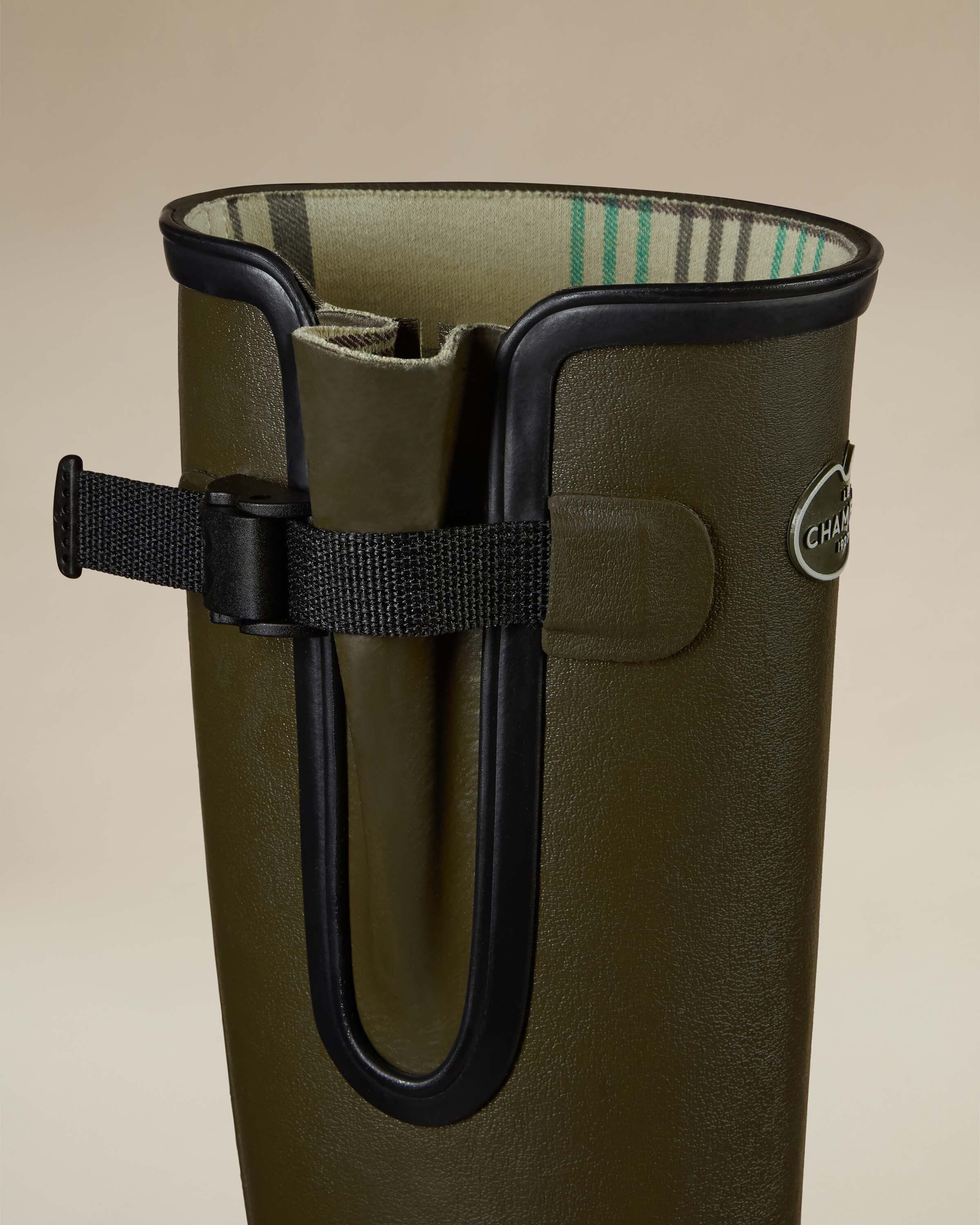 Women's Vierzon Jersey Lined Wellington Boot - Chameau Green - Image 4