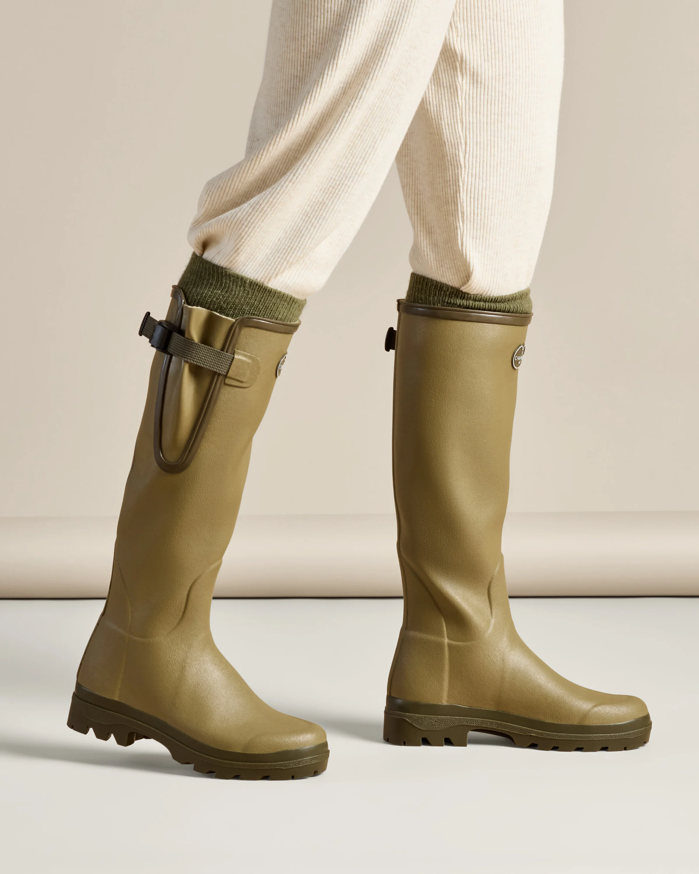 Women's Vierzon Jersey Lined Wellington Boot - Iconic Green - Image 6