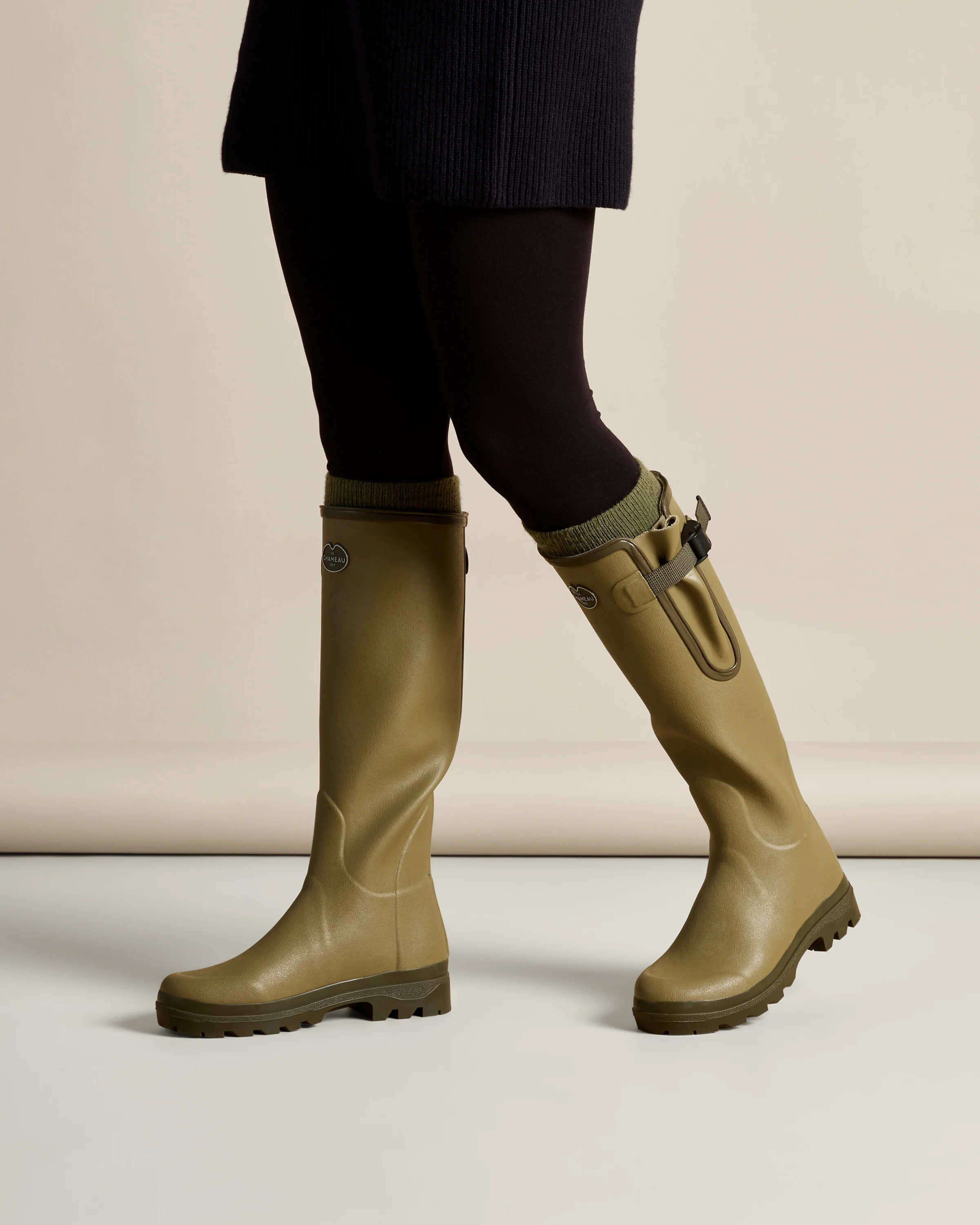 Women's Vierzon Jersey Lined Wellington Boot - Iconic Green - Image 8