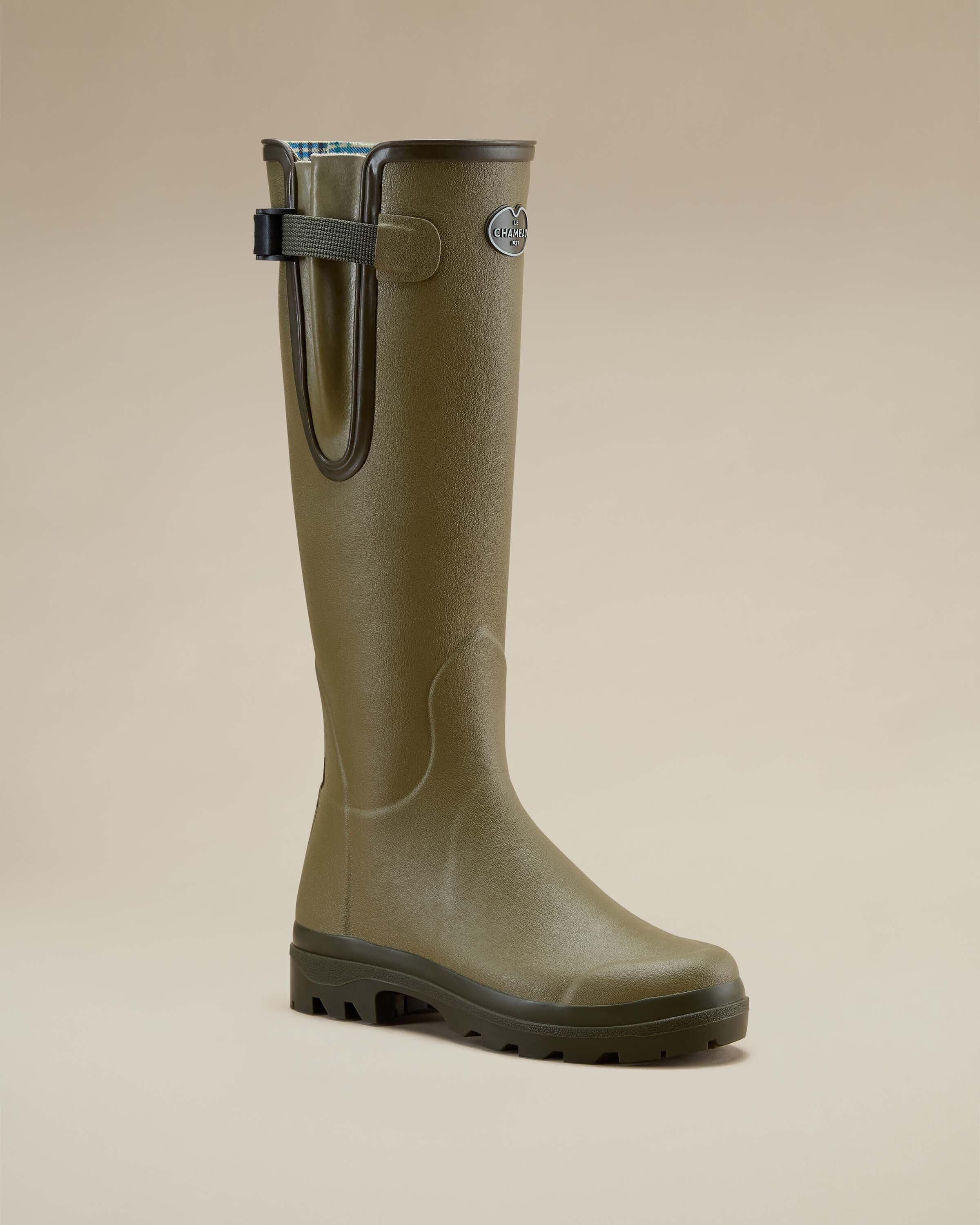Women's Vierzon Jersey Lined Wellington Boot - Iconic Green - Image 9