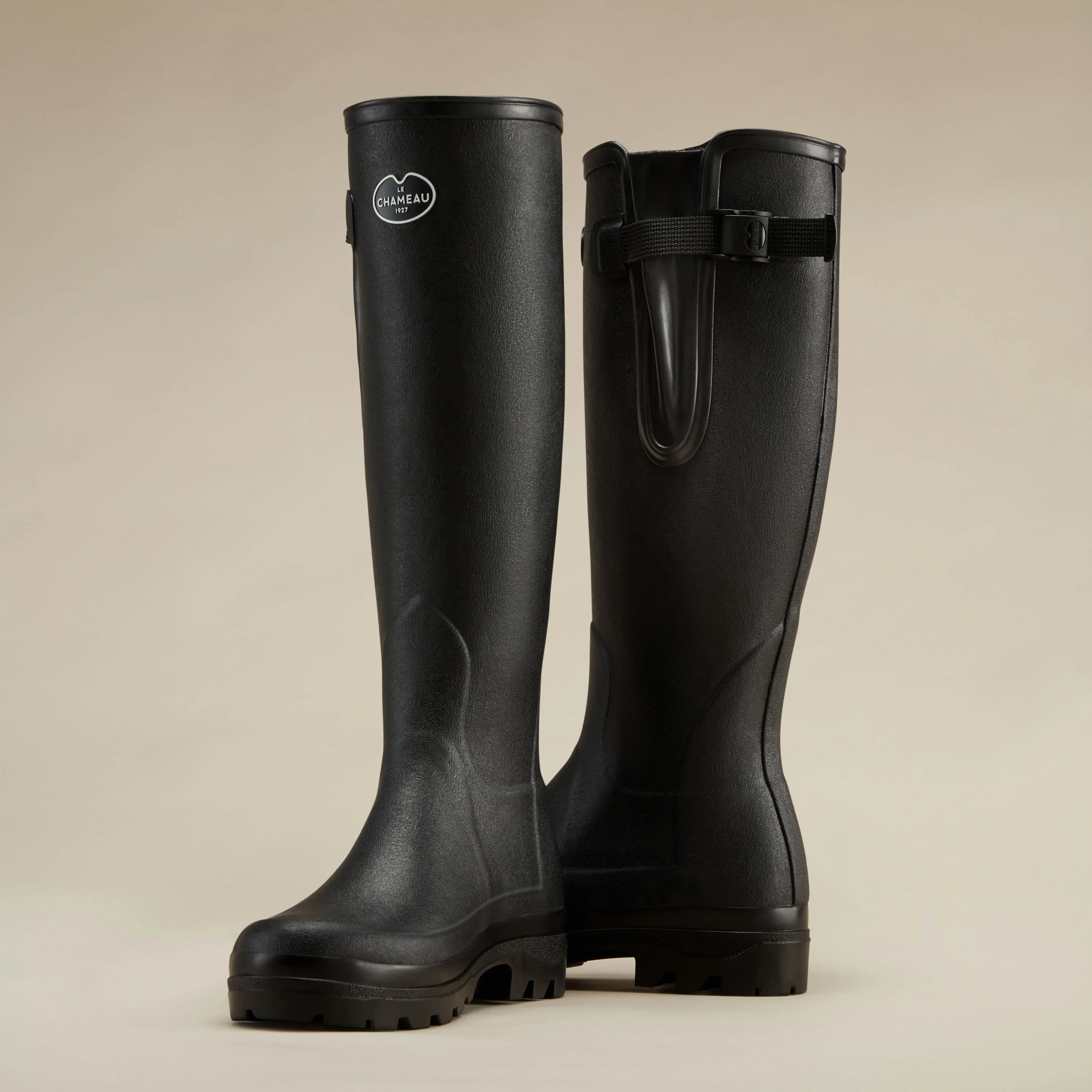 Women's Vierzonord Neoprene Lined Wellington Boot - Black - Image 5