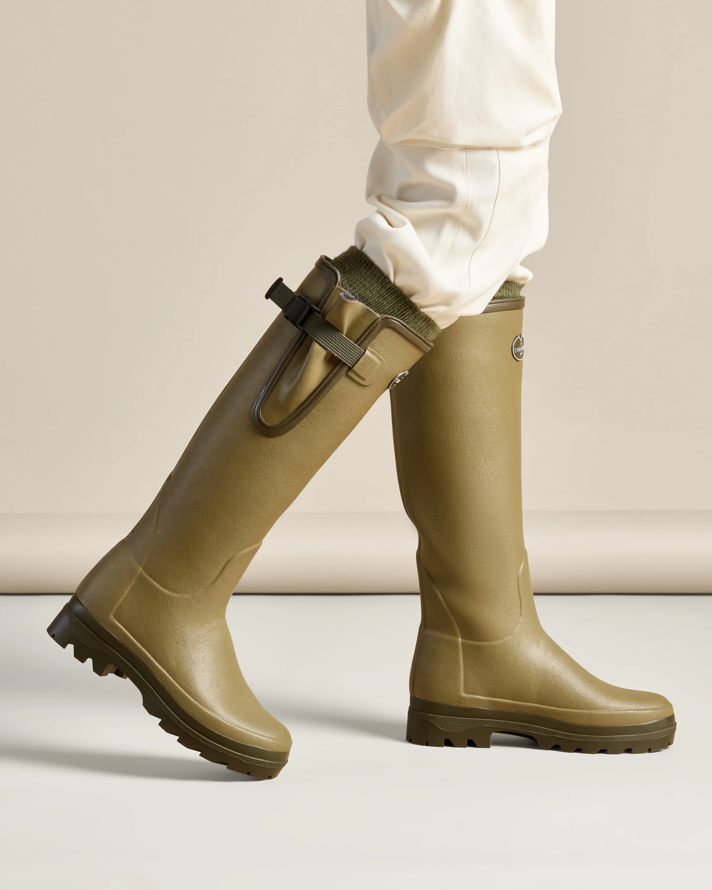 Women's Vierzonord Neoprene Lined Wellington Boot - Iconic Green - Image 6